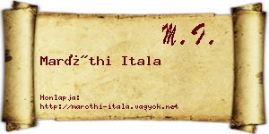 Maróthi Itala névjegykártya